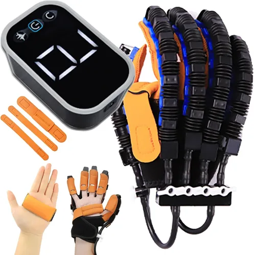 Vista 10 de Guantes de robot de rehabilitación para rehabilitación de accidentes cerebrovasculares, dispositivos de fortalecimiento de manos, velocidad