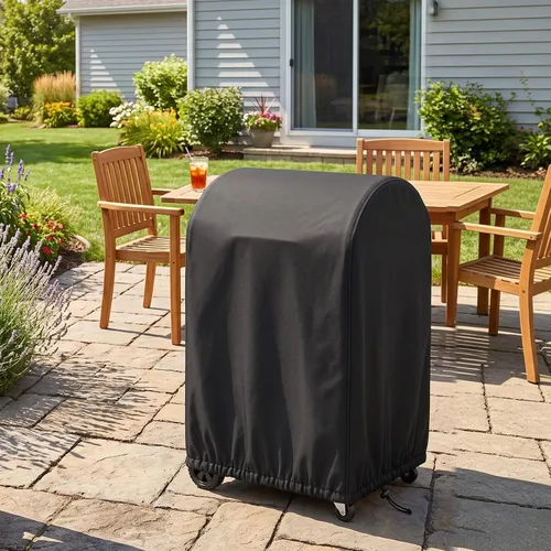 Vista 7 de Funda para Parrilla, 32 Pulgadas Impermeable Resistente a los Rayos UV de Servicio Pesado Funda Pequeña para Parrilla BBQ para Parrilla al Aire