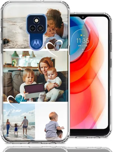 Vista 3 de Funda personalizada con collage de fotos para Motorola Moto G Play 2021 – Diseña tu propia funda de collage de fotos con múltiples imágenes