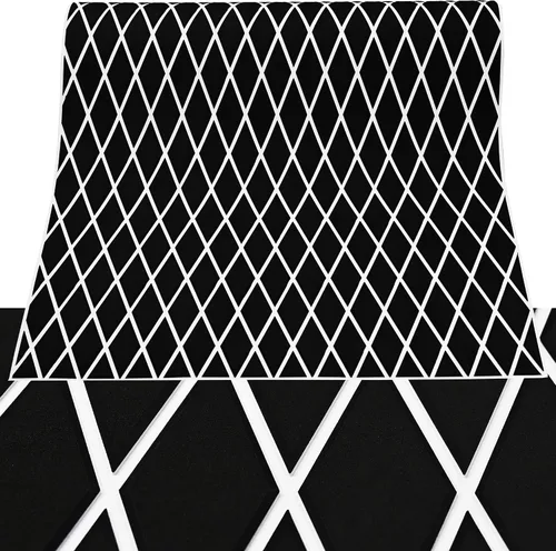 Vista 54 de 102.3" X 45.2" pulgadas, patrón de diamante, cubierta marina autoadhesiva, suelo de barco, cubierta de espuma EVA marina, antideslizante, para Gris