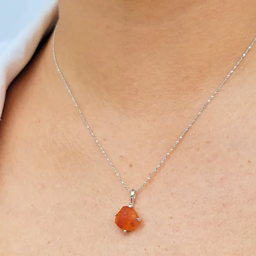 Vista 137 de Juego de joyas de piedras preciosas crudas reales con plata de ley 925 chapada en oro real, collar y aretes de piedra natal, regalo para ella por