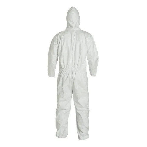 Vista 7 de DuPont Tyvek 400 TY127S - Overol protector desechable con capucha y puño elástico talla XL 25 unidades color blanco