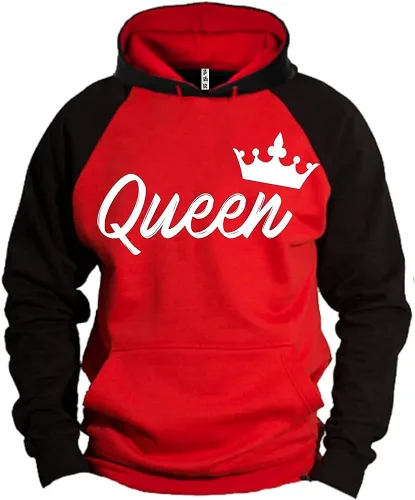 Vista 3 de SR SR Handwrite King Queen - Sudadera con capucha de raglán