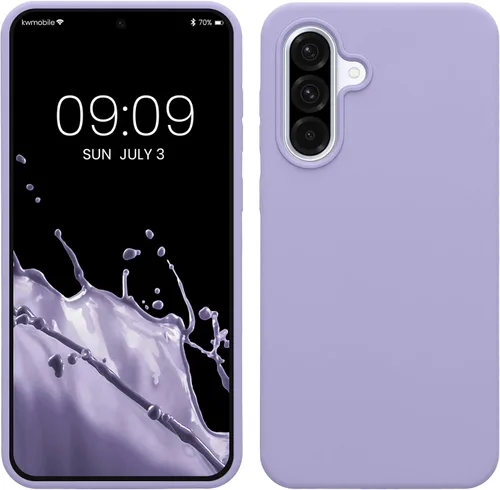 Vista 167 de kwmobile Funda Compatible con Samsung Galaxy A14 5G - Funda de teléfono de TPU y silicona con acabado suave - Verde Lima