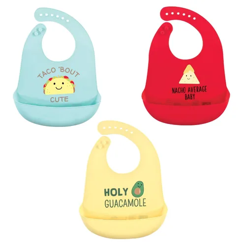 Vista 33 de Hudson Baby Baberos de silicona unisex para bebé, Apple Of My Eye, talla única