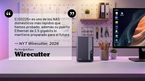 Vista 2 de Synology DiskStation DS225+ de 2 bahías (sin disco)
