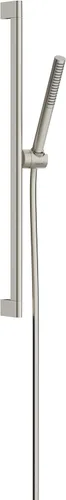 Vista 12 de hansgrohe Pulsify S Ducha de mano de 12 pulgadas con 1 chorro, barra deslizante y manguera PowderRain, Lluvia Intensa, Masaje Pulsante en níquel