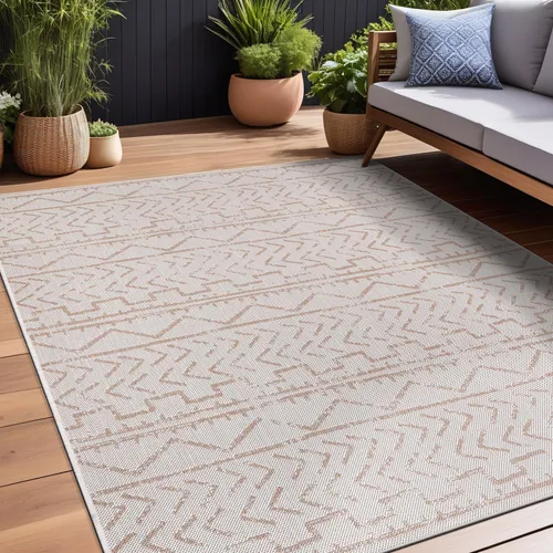 Vista 11 de Beverly Rug Waikiki Boho - Alfombra bohemia para interiores y exteriores, 5 x 7 pies, alfombra lavable para exteriores para patio, terraza, porche