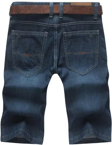 Vista 3 de TheyLook Pantalones cortos de mezclilla sueltos con bolsillo para hombre