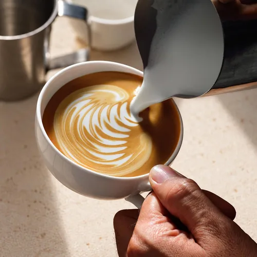 Vista 6 de White Chocolate Café Sauce™ de Hollander Chocolate Co. Perfecto para el profesional o el hogar barista Certificado Rainforest Alliance