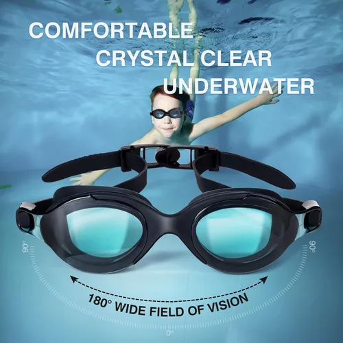 Vista 5 de Swim Goggles for Adults, Anti-Fog UV Protection Unisex Leisure Swimming Glasses for Adult Men Women Youth
