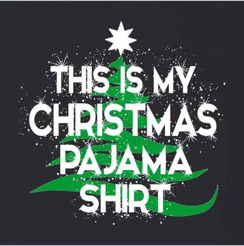 Vista 4 de Go All Out Camiseta de pijama con texto en inglés «This is My Christmas» Negro