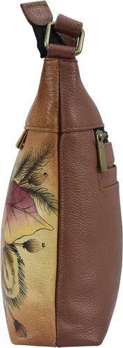 Vista 33 de Anna by Anuschka Women's Genuine Leather Medium Crossbody with External Zipper Pocket