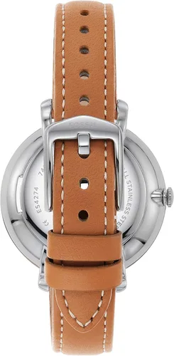 Vista 6 de Fossil Reloj Jacqueline de cuarzo de acero inoxidable y cuero para mujer Jacqueline ES5207 - Reloj de 3 manecillas