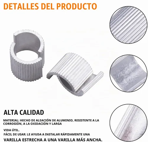 Vista 3 de Cuñas de manillar de 7/8 pulgadas a 1 pulgada de manillar de motocicleta, espaciador de conversión con soportes para manillar, elevadores