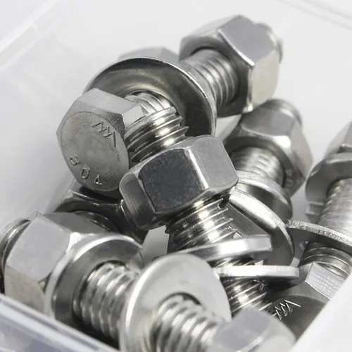 Vista 7 de Tornillos y tuercas de cabeza hexagonal de 1/4-20 x 1-1/4 pulgadas, tornillos, tuercas, arandelas de bloqueo plano, perno de cabeza hexagonal