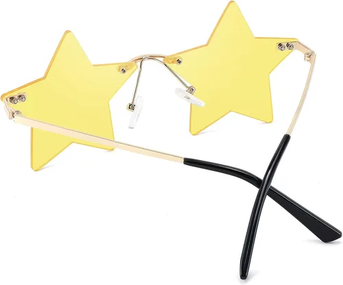 Vista 3 de FEISEDY Gafas de sol con forma de estrella sin montura B2833