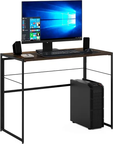 Vista 19 de Furinno Simplistic - Escritorio de 32 pulgadas de ancho, escritorio para Pino ámbar