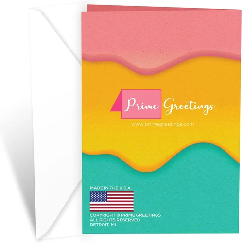 Vista 4 de Prime Greetings Tarjeta del día de San Valentín para nieta, fabricada en Estados Unidos, ecológica, tarjeta gruesa con sobre de primera calidad de 5