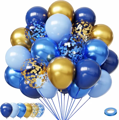 Vista 8 de Globos negros y metálicos plateados, 50 piezas de globos negros y plateados de 12 pulgadas, globos para fiestas para cumpleaños, graduación, Año