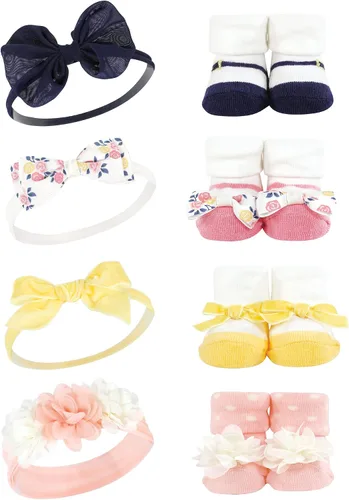Vista 39 de Hudson Baby Conjunto de regalo de diadema y calcetines para niña Puntos rosados