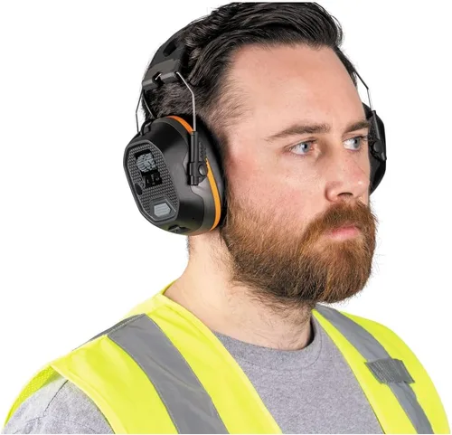 Vista 7 de KLEIN TOOLS AESEM1S Smart Sense - Orejeras electrónicas de protección auditiva de seguridad con Bluetooth y conciencia de la situación, NRR 23dB, 25