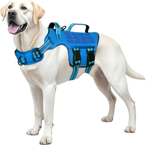 Vista 40 de Arnés para perro pequeño, arnés táctico resistente sin tirones, sin estrangulamiento, chaleco para mascotas fácil de poner y quitar con sistema