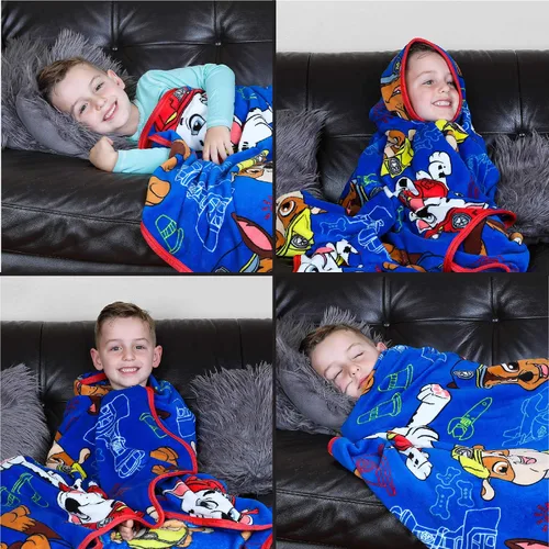 Vista 6 de Franco Juego de edredón y sábanas súper suaves para niños, 5 piezas, tamaño individual, película de Paw Patrol y ropa de cama para niños, manta