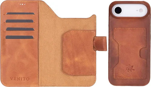 Vista 31 de Venito Florence - Funda de piel compatible con Samsung Galaxy S9, extra segura con bloqueo RFID, cartera desmontable para teléfono (gris decolorado)