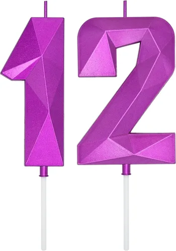 Vista 113 de DERVENTA Vela Grande de Cumpleaños Número 3D Verde Luminoso de 3.7 Pulgadas Celebración de Fiesta Aniversario Decoración Adorno para Pastel 1 Pieza
