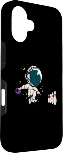 Vista 3 de Astronaut Bowling Player Bowling Ball Pins Bowling Team Case for iPhone 16