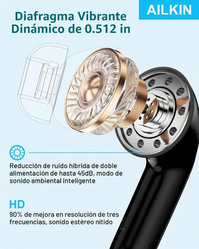 Vista 2 de Auriculares inalámbricos Samsung para Samsung Galaxy A17 A16 S26 Ultra S26+ S25, auriculares intrauditivos Bluetooth para iPhone17 Pro Max
