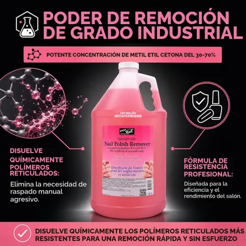 Vista 3 de PRO Nail - Removedor de acrílico y gel para mejorar el control de daños, 32 onzas