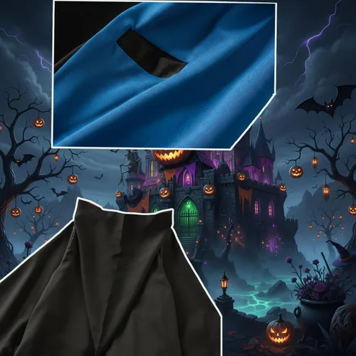 Vista 2 de OYYJIG Magician Robe for Adult Teens, Wizard School Costume for Men Women,Four Magic College Styles Cloak Witch Hooded Cape