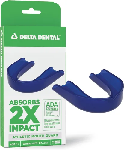 Vista 12 de Protector bucal deportivo Delta Dental - Aceptado por la ADA - 2 veces la absorción de impacto - Funciona con brackets - Aqua 2X impact absorption