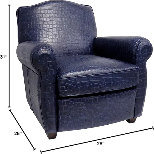 Vista 3 de Pasargad Home Vicenza Collection - Silla de cuero con forma de ala