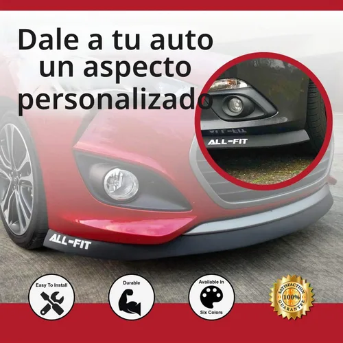 Vista 3 de All-Fit Automotive Kit Divisor de Labio de Parachoques Universal de 3.5 Pulgadas - Protector de Alerón de Barbilla para Delantero o Trasero - Los