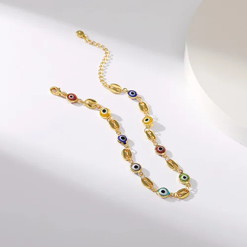Vista 22 de Tobillera para mujer, chapada en oro de 18 quilates, tobillera con dije de oro, impermeable, para verano, playa, cadena de pie, joyería para regalos