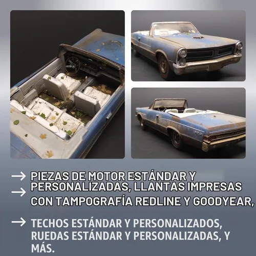 Vista 3 de AMT 1965 Pontiac GTO 2T 1/25ª Escala Kit de Modelo, Blanco (AMT1191M)