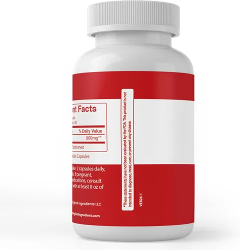 Vista 3 de PURE ORIGINAL INGREDIENTS L-carnitina, (100 cápsulas) siempre pura, sin aditivos ni rellenos, verificado por laboratorio