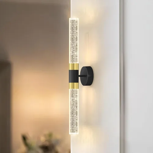 Vista 12 de Apliques de Pared Negros LED Apliques Modernos Iluminación de Pared para Comedor 10W 3000K Luces de Pared LED de Cristal Cableadas Luminarias