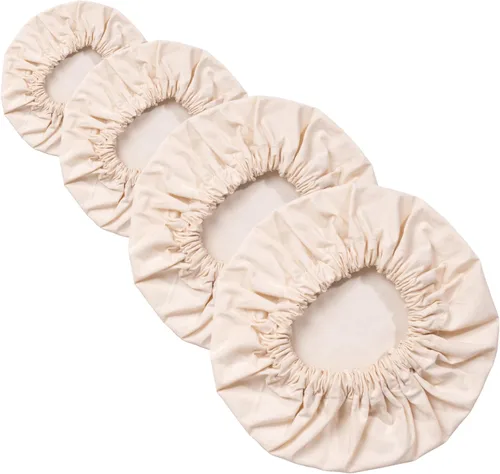 Vista 10 de Reusable Bowl Covers for Sourdough Bread Proofing,100% Cotton Elastic Set of 6 in Varying Sizes Easily Fit Your Bowls 4" to 13" - Durable Fabric