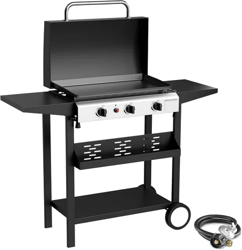 Vista 11 de Plancha de gas para barbacoa de 2 quemadores, 25.6 pulgadas