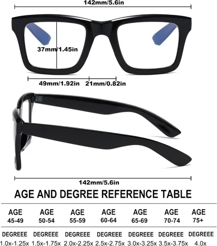 Vista 5 de Reading Glasses for Women Men Blue Light Blocking Readers