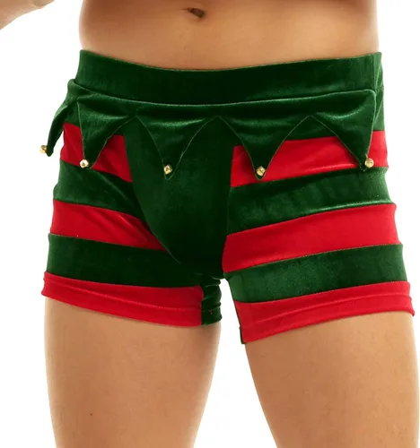 Vista 3 de TiaoBug Disfraz de terciopelo para hombre, diseño de Navidad, cosplay, con gorro de Papá Noel, ropa