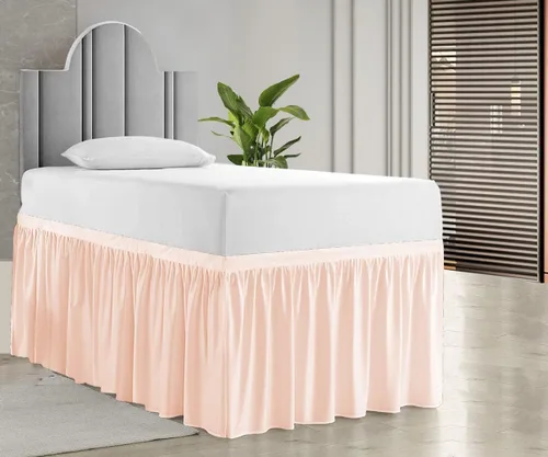 Vista 9 de Falda de cama de calidad de hotel de 800 hilos, 100% algodón con volantes, tamaño de 30 pulgadas, suave, extra larga, elástica, para dormitorio