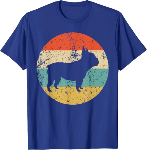 Vista 27 de Camiseta de perro retro de Bulldog Francés Negro