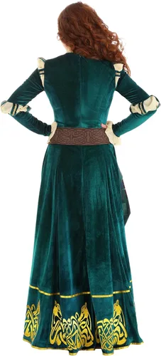 Vista 5 de Disney Pixar Brave Merida Costume for Women, Premium Merida Dress Outfit for Disney Princess Cosplay & Halloween