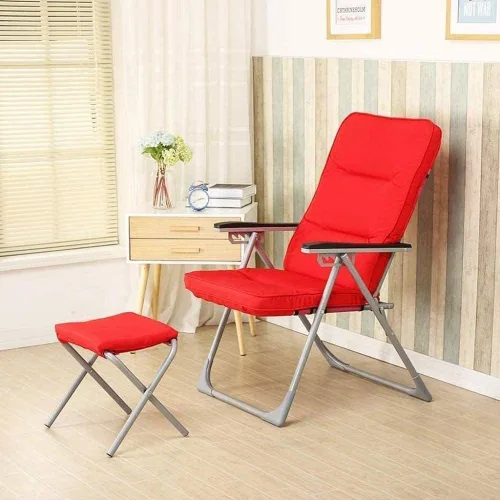 Vista 2 de Silla reclinable ergonómica de oficina simple para el hogar, sofá perezoso, silla de dormitorio, silla de computadora, silla plegable, silla