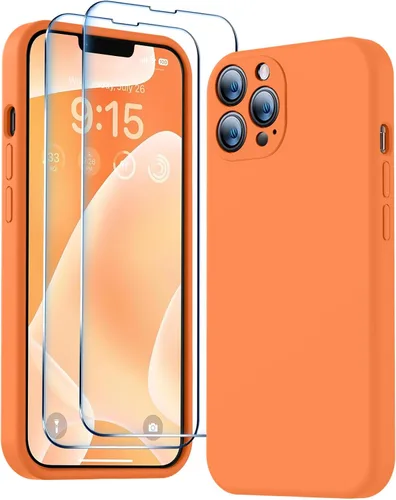 Vista 27 de BossKiss Funda compatible con iPhone 13 Pro, silicona de alta calidad mejorada [protección de cámara] [2 protectores de pantalla]